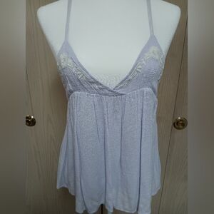 In Loom Lavender Summer Top Size Medium with Embroidery